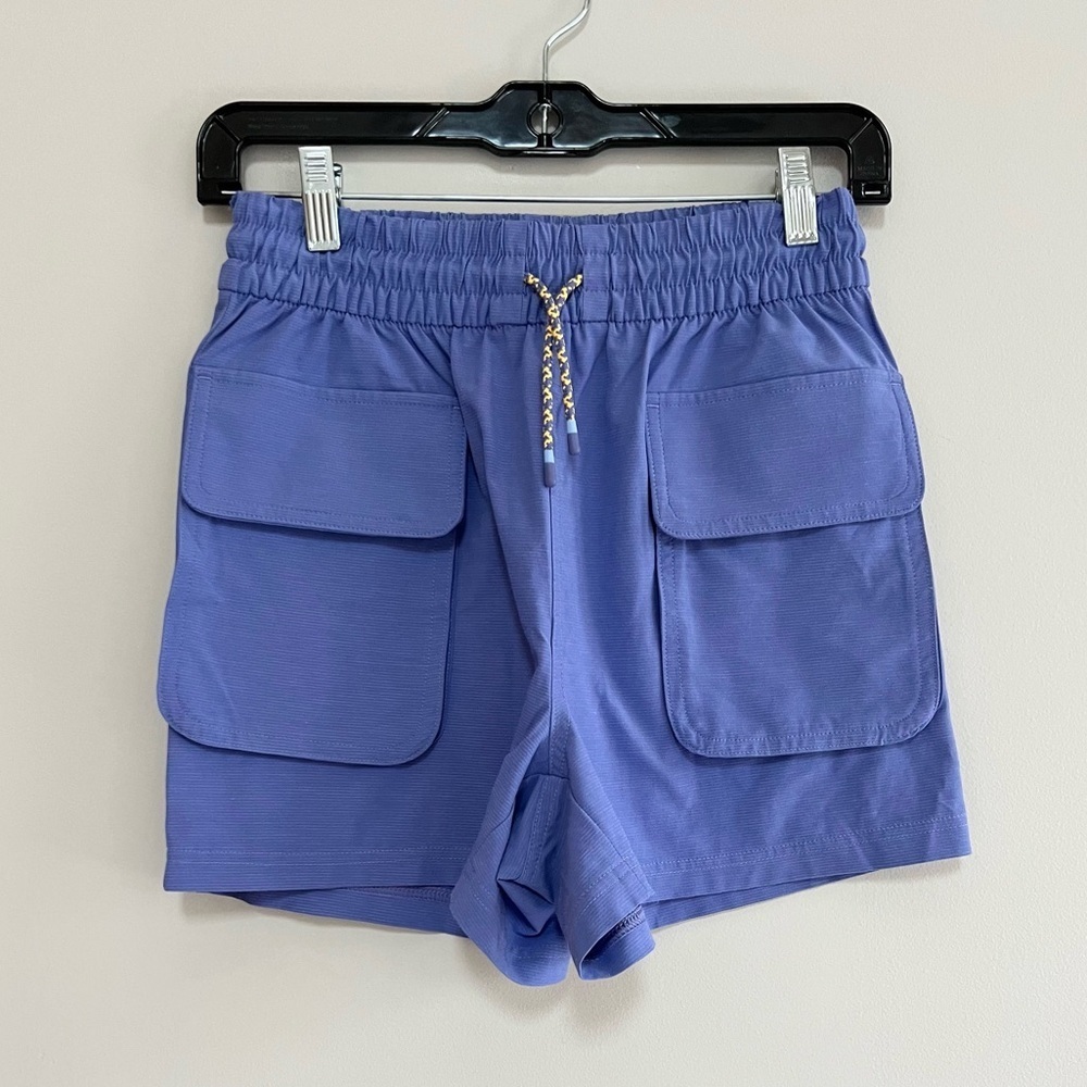 Athleta Girl Backpackin’ Cargo 3” Shorts in Dark Adonis Blue Purple, XL/14